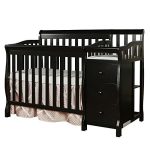 4-in-1 Mini Convertible Crib And Changer in Black, Greenguard Gold Certified