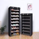Simple Shoe Rack Multi-layer Steel Pipe Assembly Dustproof Shoe Cabinet