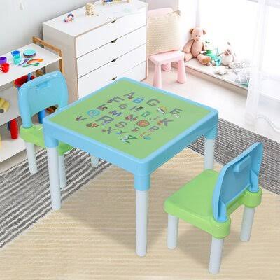 Jo Kids Square Play Table and Chair Set Zoomie Kids