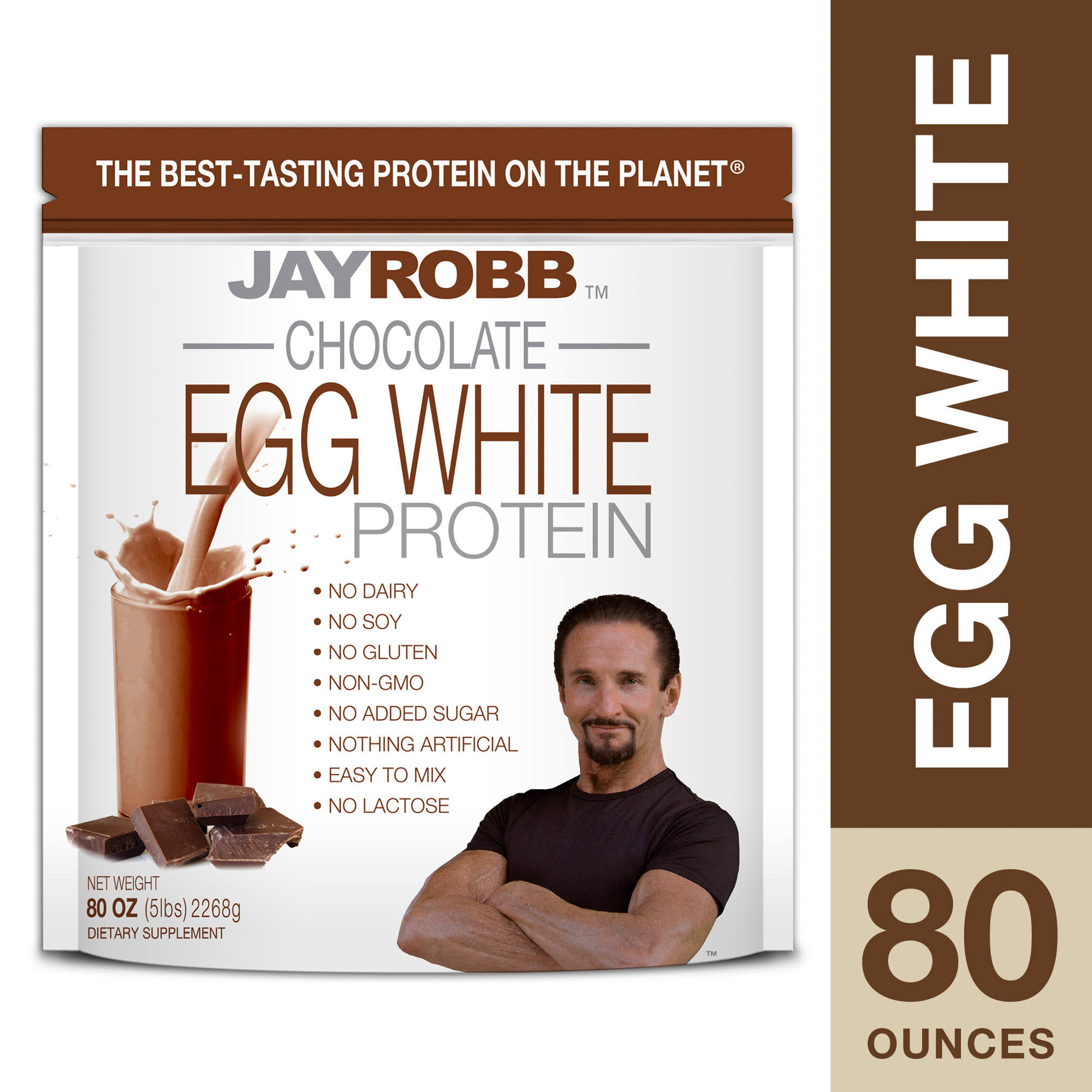 Jay Robb Egg White Protein 80 oz - Chocolate