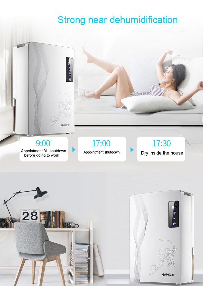 2200ML Household Dehumidifier Air Dryer Smart Touch With 24 Hour Timer & LED Screen