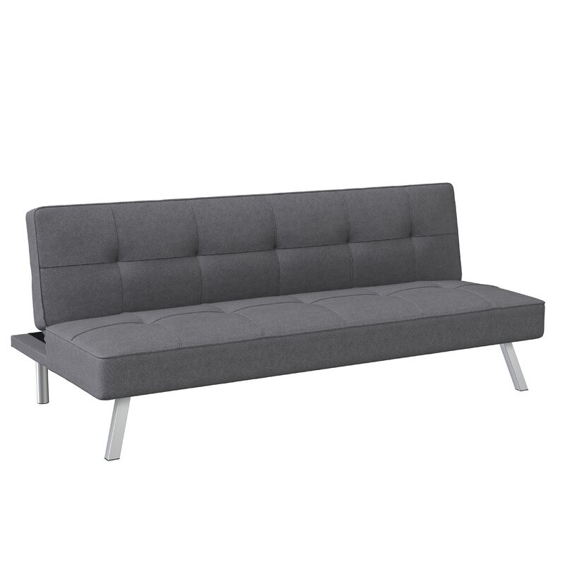 Full 66.1'' Wide Tufted Back Convertible Sofa