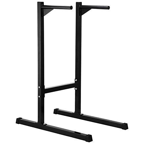 Ollieroo Heavy Duty Dip Stand Freestanding Dip Station Parallel Bar- Black