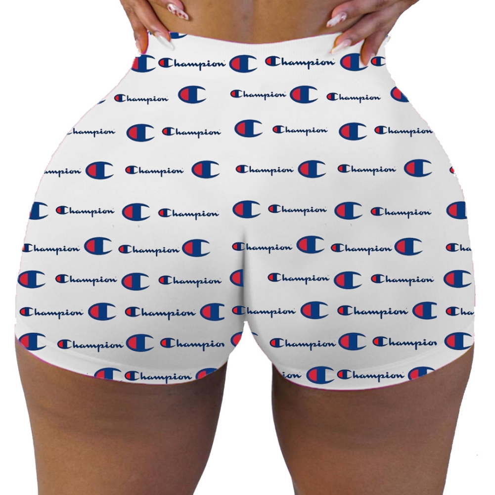 Sexy Print High Waist Jogger Shorts