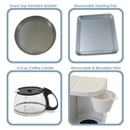 Maxi-Matic 3-in-1 Breakfast Station Toaster Oven with Timer, Medium