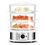 Electric Steamer Transparent Steamer Three-layer Electric Pot Steamer Cooker Warmer Food