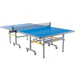 Waterproof Table Tennis Tables with Net, Post & Compact Storage for Indoor/Outdoor