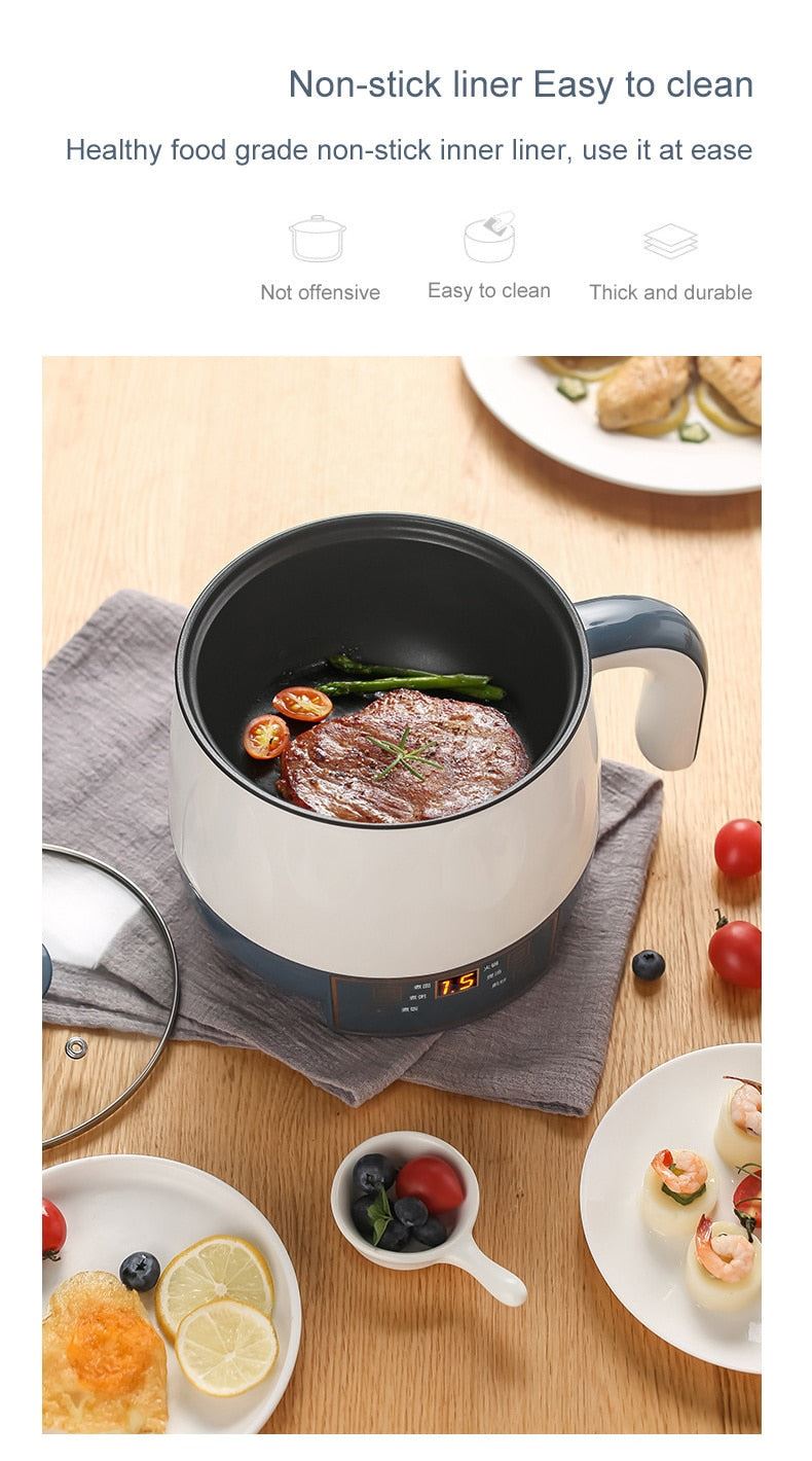 Multicooker Electric Cooking Pot 1-2 People Small Rice Cooker Household Hot Pot Electric Steamer Non-stick