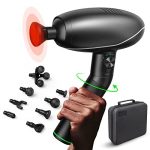 Heated Massage Gun w/ 8 Massage Heads, 6 Speed for Full Body Muscle Relaxation