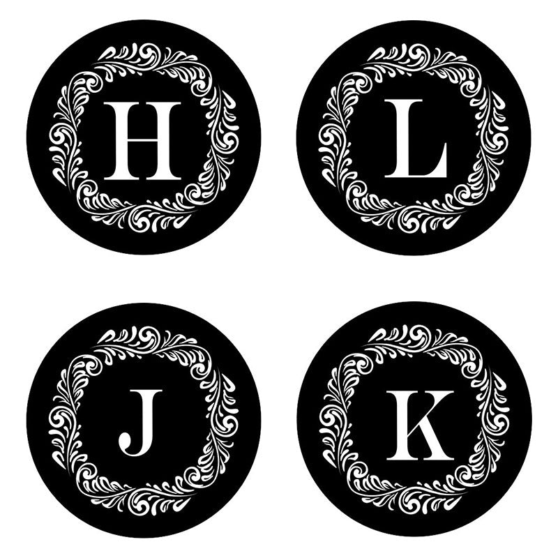 Painted metal 20mm snap buttons  Alphabet 26  DIY jewelry