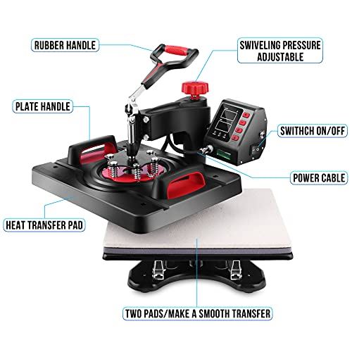 Heat Press Machine Digital Combo with Multifunctional Swing