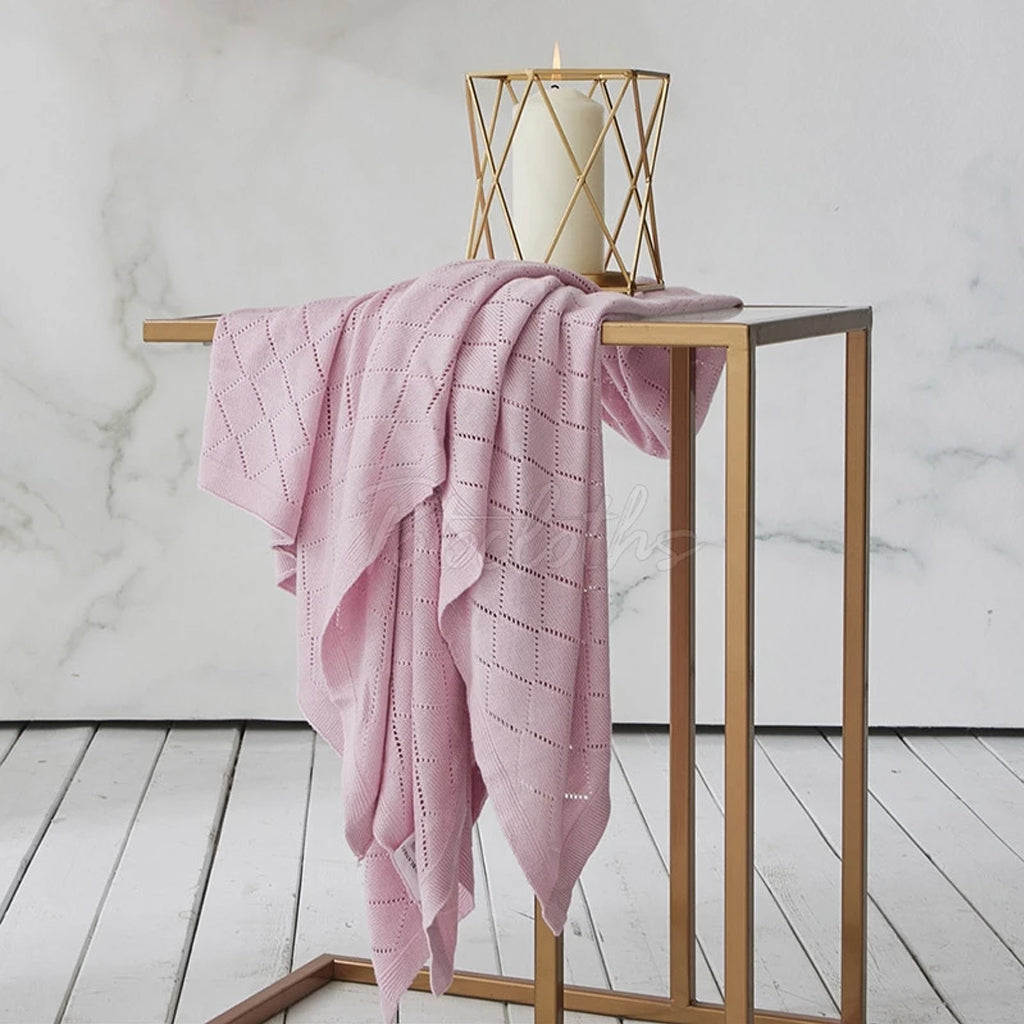 Solid Crochet Knit Blankets