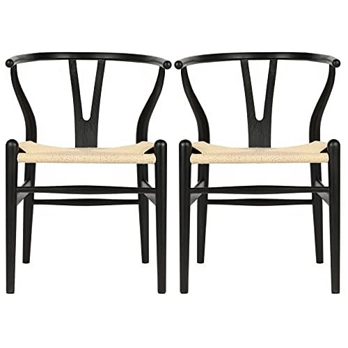 Natural Solid Wood Dining Chair/Hans Vegner Y Chair Rattan and Wood