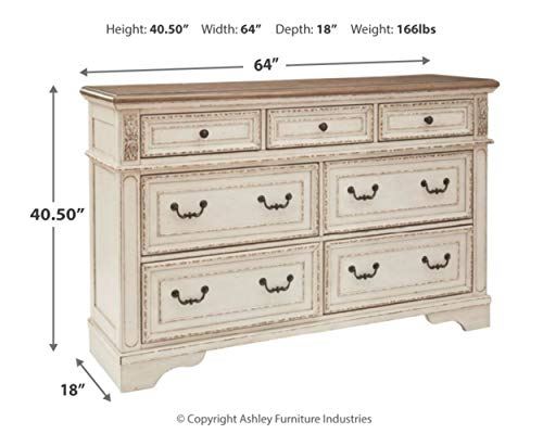 Realyn French Country 7 Drawer Dresser with Two Tone