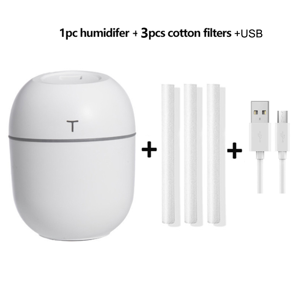 200ML Mini Ultrasonic Air Humidifier Romantic Light USB Essential Oil Diffuser Car Purifier Aroma Anion Mist Maker With LED Lamp