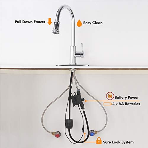 Touchless Kitchen Faucet with 3 Modes Pull Down Sprayer