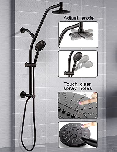 high pressure handheld Shower head and solid brass rail and diverter Brass Shower Column and Height Adjustable