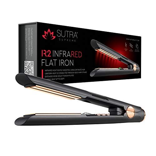 Rose Gold Titanium Plate – Hair Straightener with Adjustable Digital