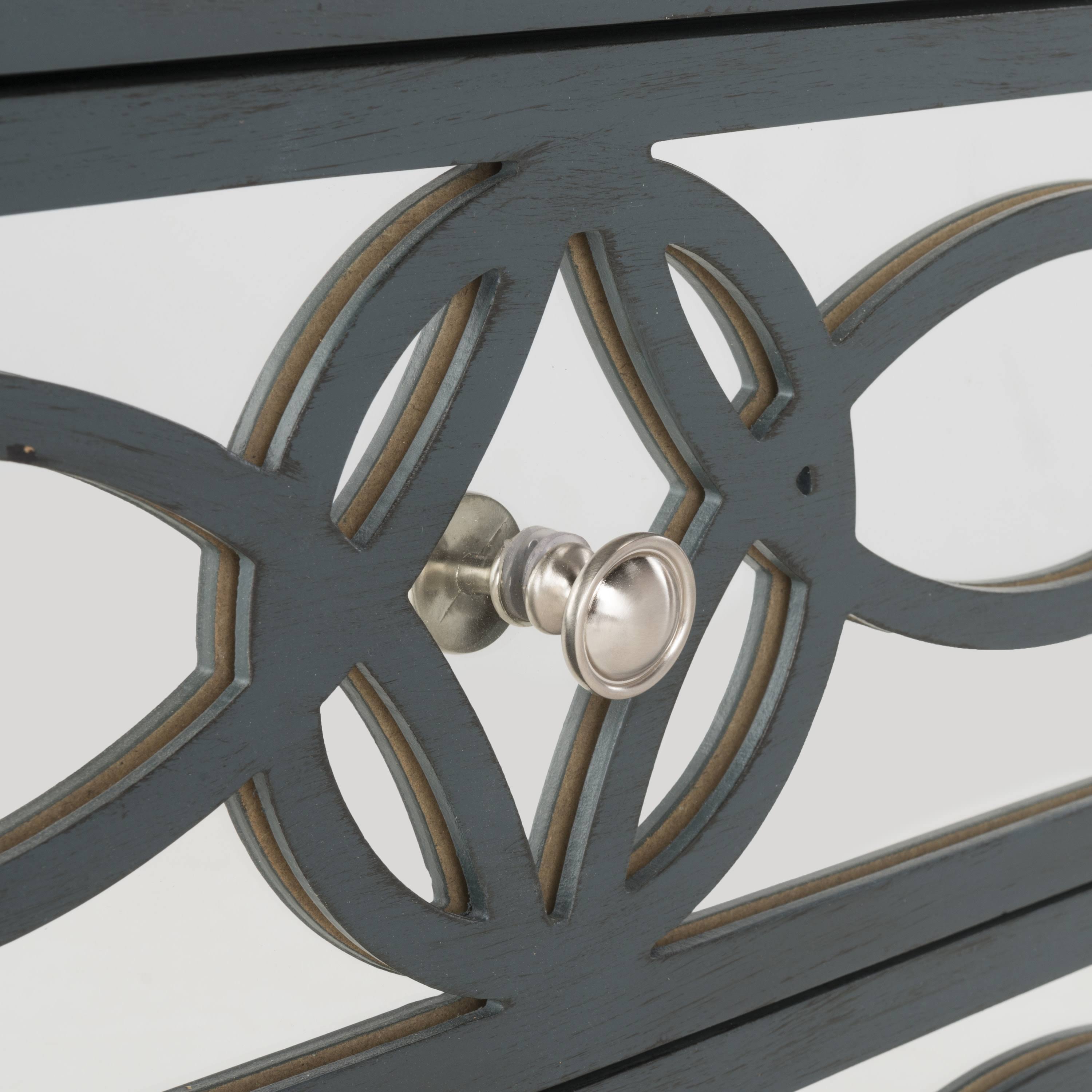 Catalina 3 Drawer Chest Steel Teal - Safavieh