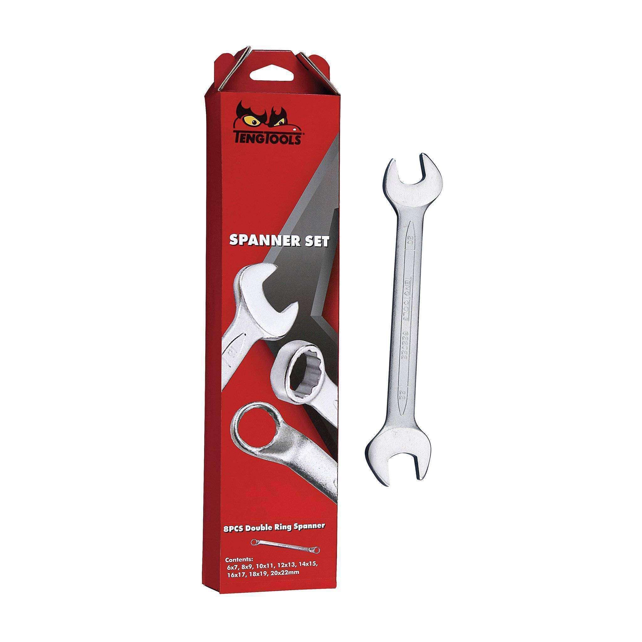 Teng Tools – 11 Piece Double Open Ended Wrench Set 6 to 32mm – TEN-O-6211