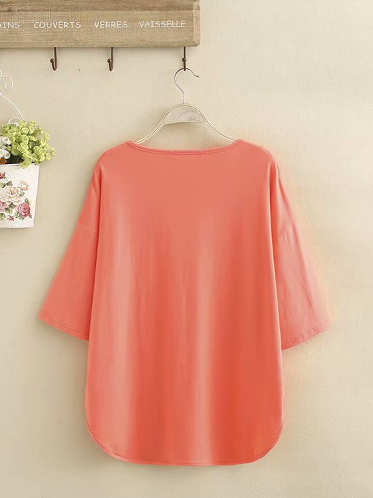 V Neck Cotton Shirts & Tops