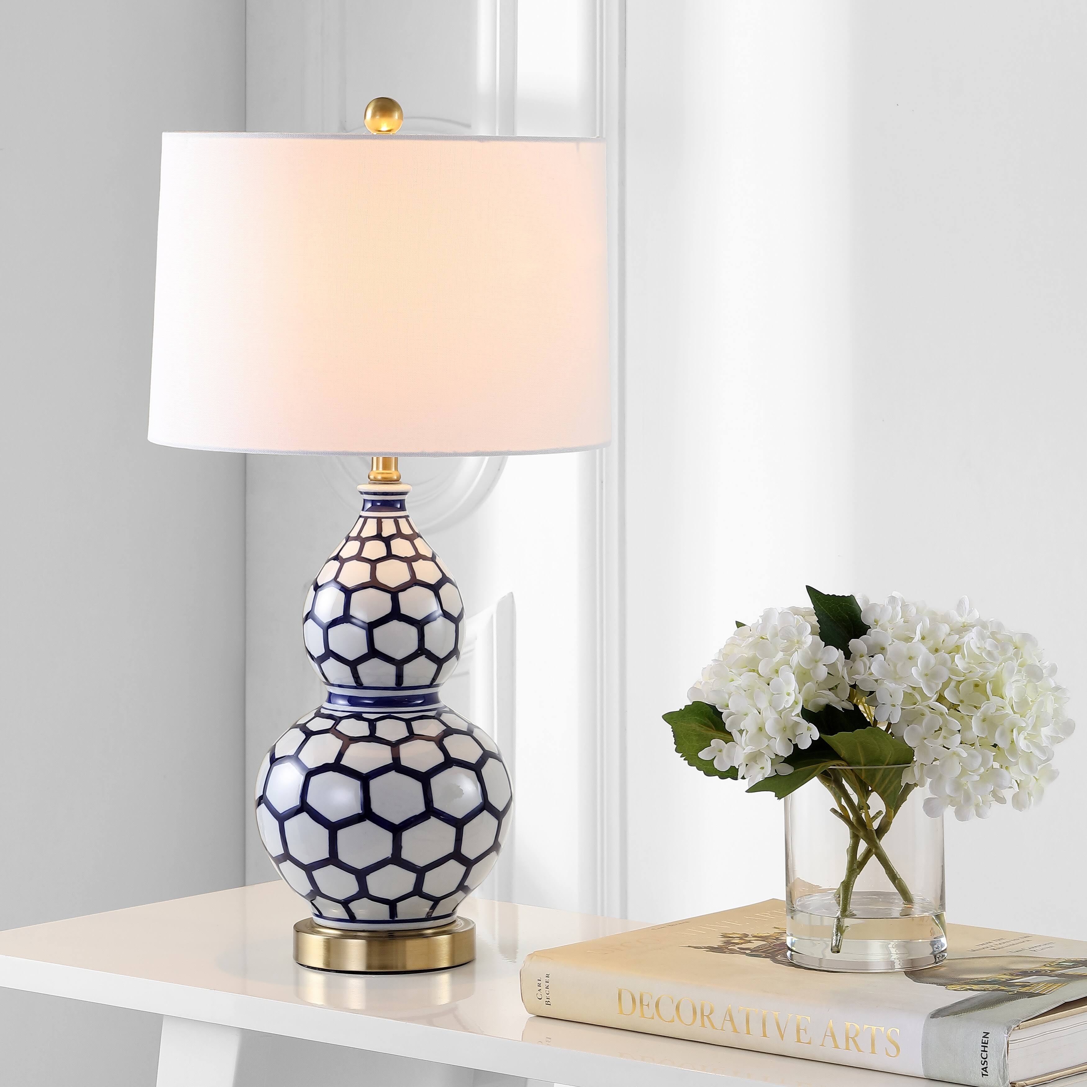 Safavieh Halona Blue White Table Lamp