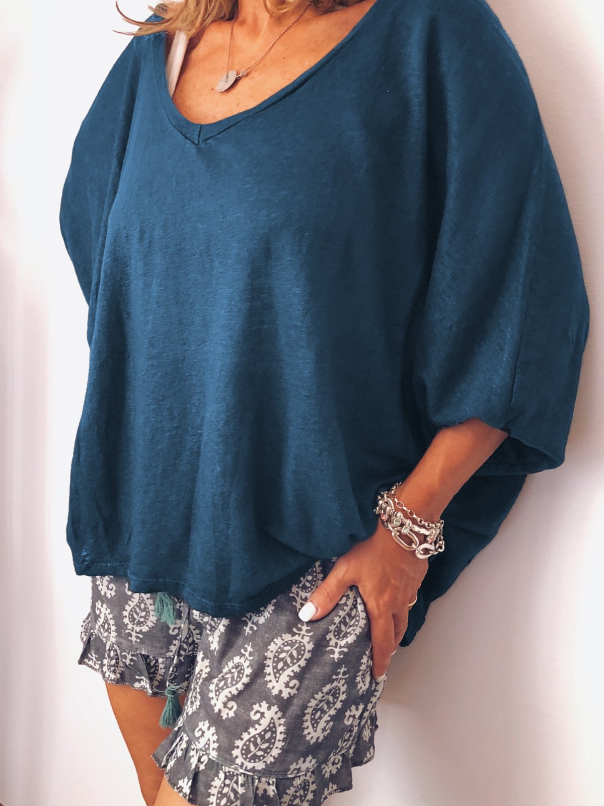 Black Long Sleeve Solid Shirts & Tops