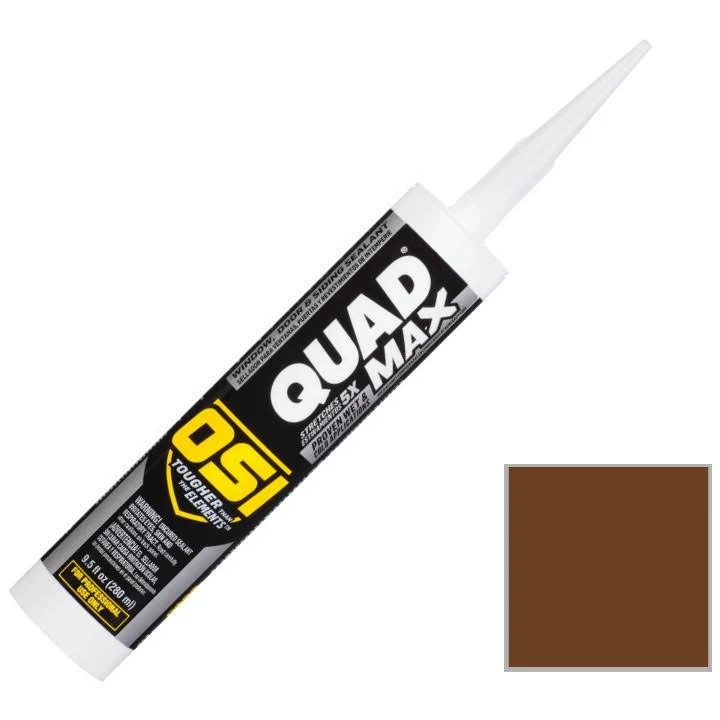 OSI Quad Max 12-Pack 9.5-oz Brown 238 Paintable Advanced Sealant Caulk | 1868729