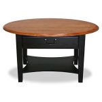 Leick Home 9044-SL One Drawer Oval Coffee Table with Shelf