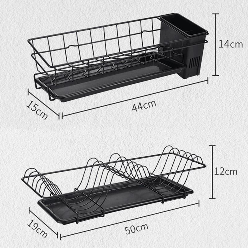 Stainless steel Kitchen Racks and Holders Wall-mounted Punch-free Dish Drainer Plate Drying Rack