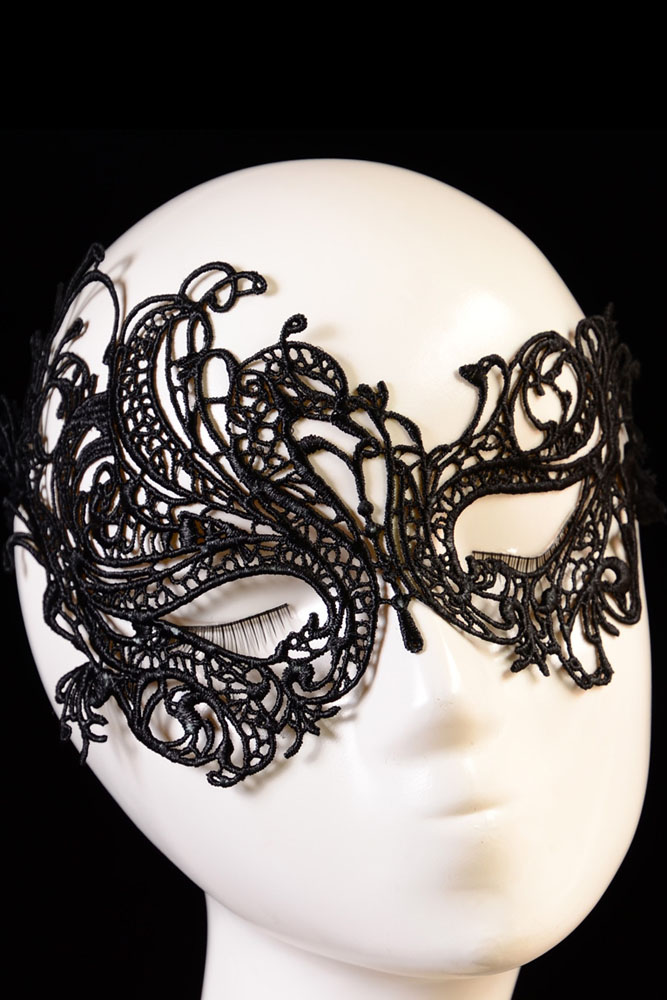 Halloween Masquerade Party Gothic Black Lace Mask