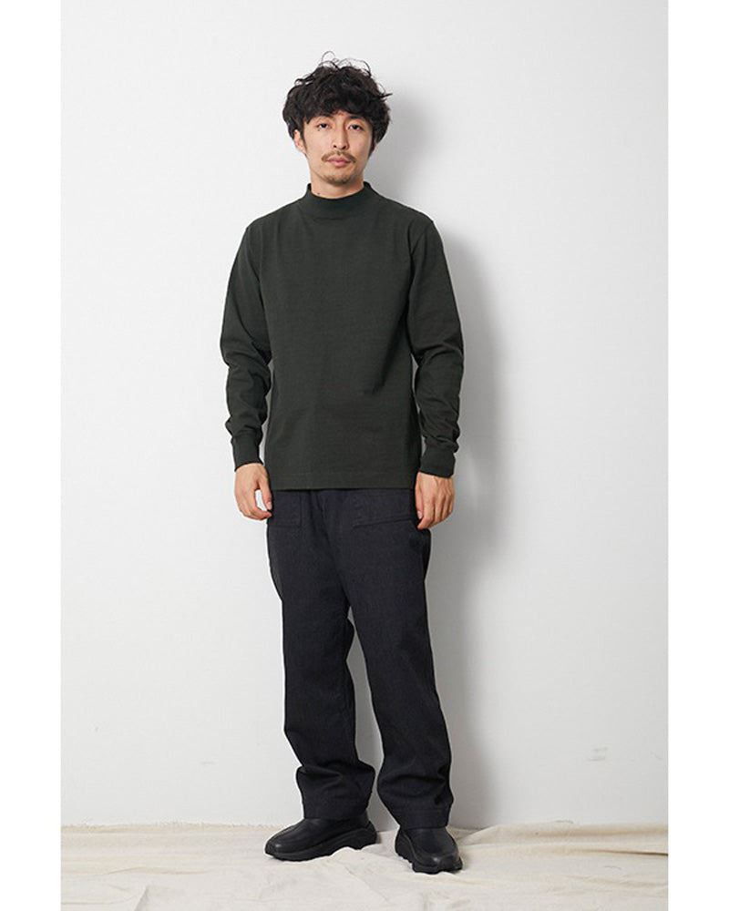 Heavy Cotton Garment Dyed Long Sleeve Mockneck