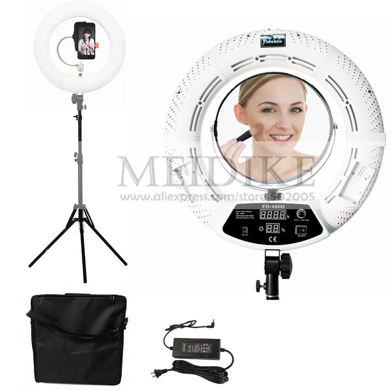 Pro Beauty Studio LED Ring lamp Kit 480 LEDS Video Light Lamp Makeup Lighting + stand