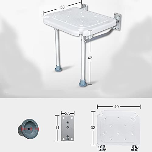 Shower Seat,Bathroom Flip-up Shower Chair Bathtub Safety Stool