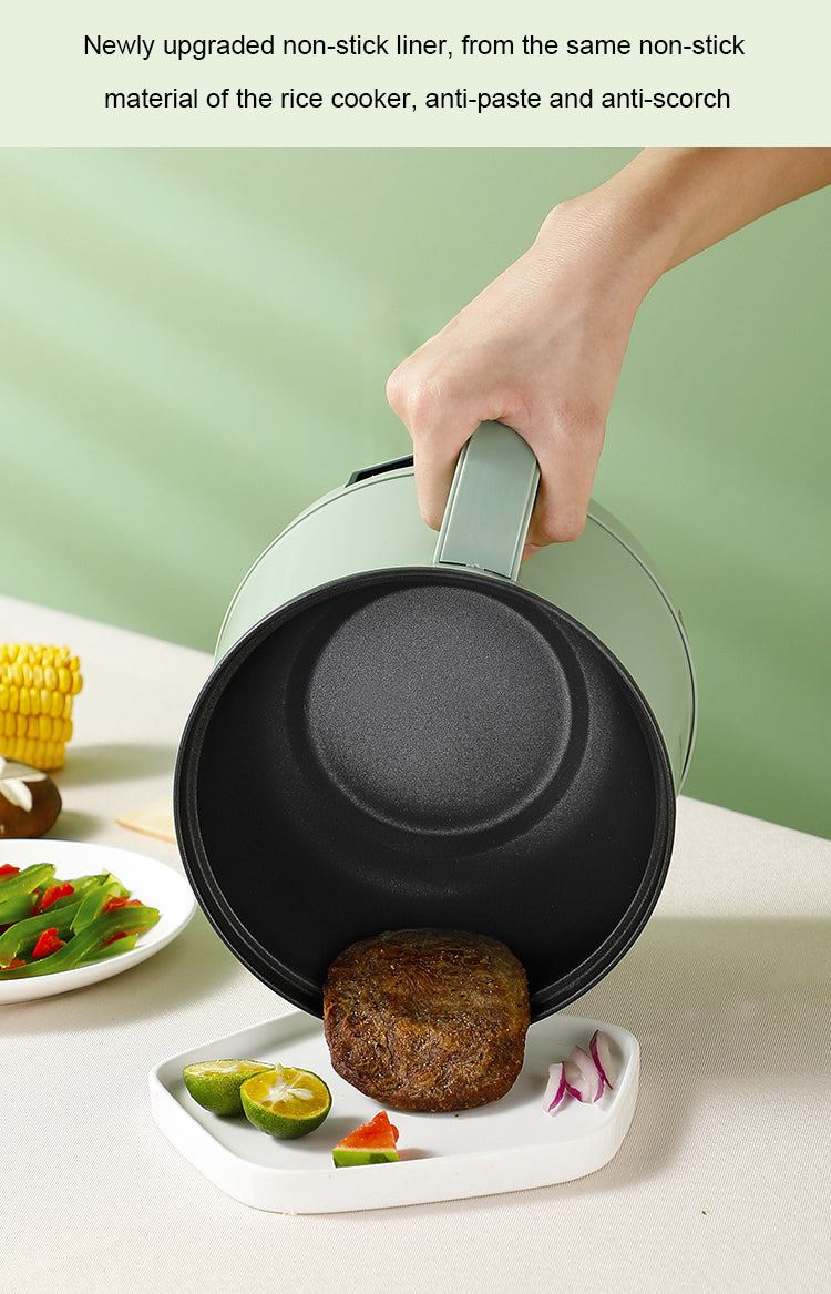 Household MultiCooker Electric Skillet Stainless Steel Rice Cooker Hotpot Noodles Soup Pot Eggs Food Steamer