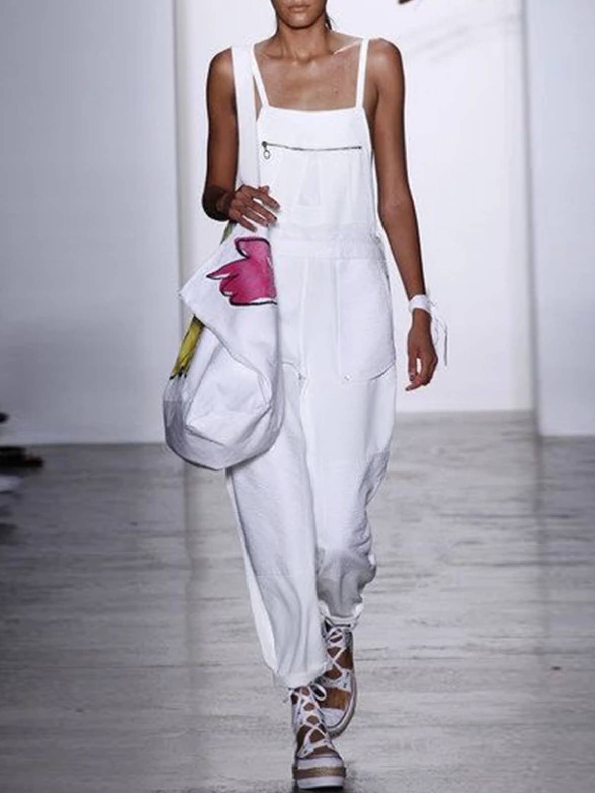 Square Neck Casual Solid One-Pieces