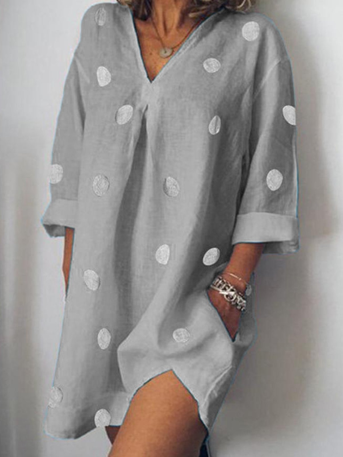Sweet Pockets Long Sleeve Dresses