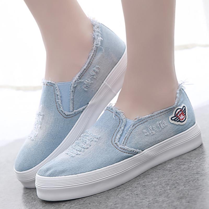 Women Denim Loafers Casual Comfort Shoes