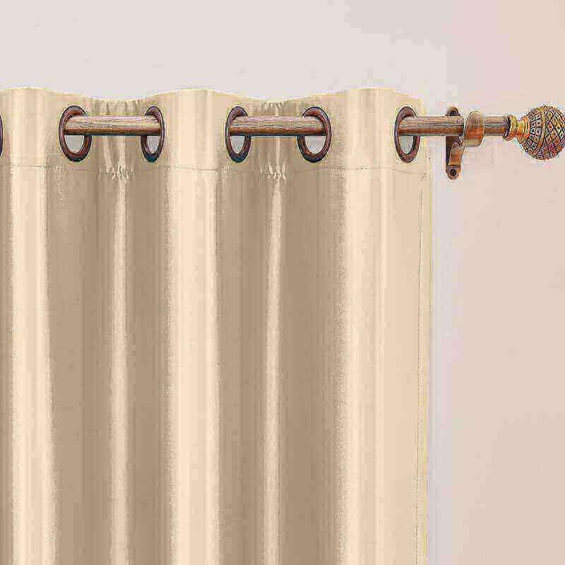 CUSTOM Lao Hang Zhou Khaki Polyester Cotton Thermal Insulated Curtain