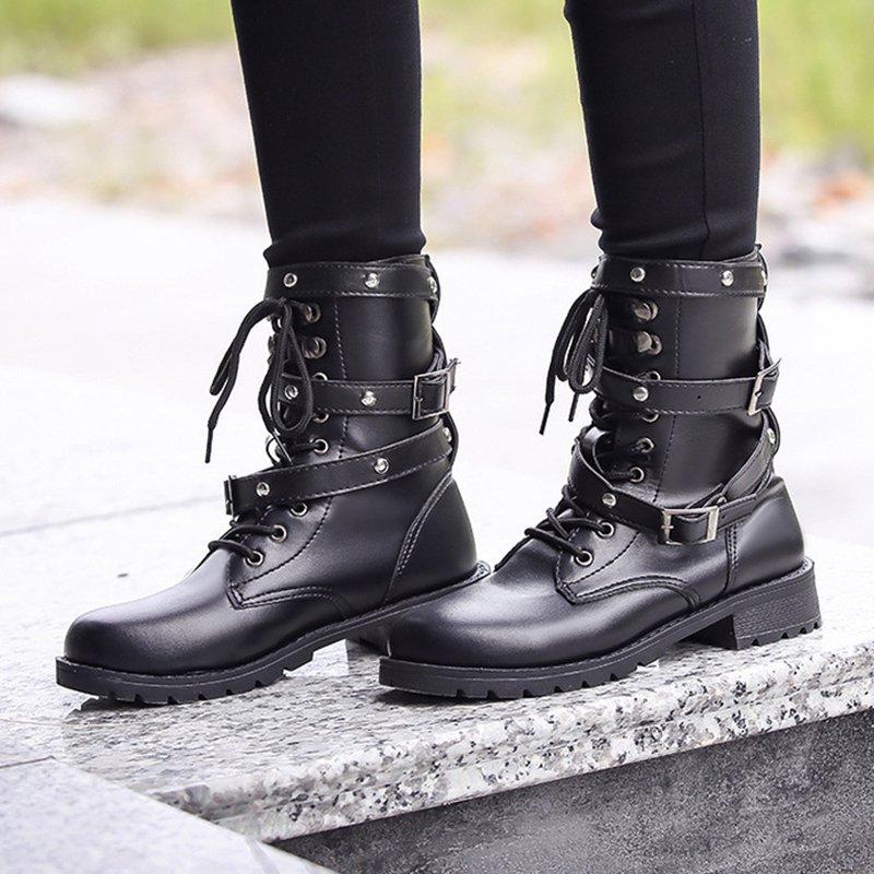 Women PU Booties Casual Comfort Plus Size Shoes