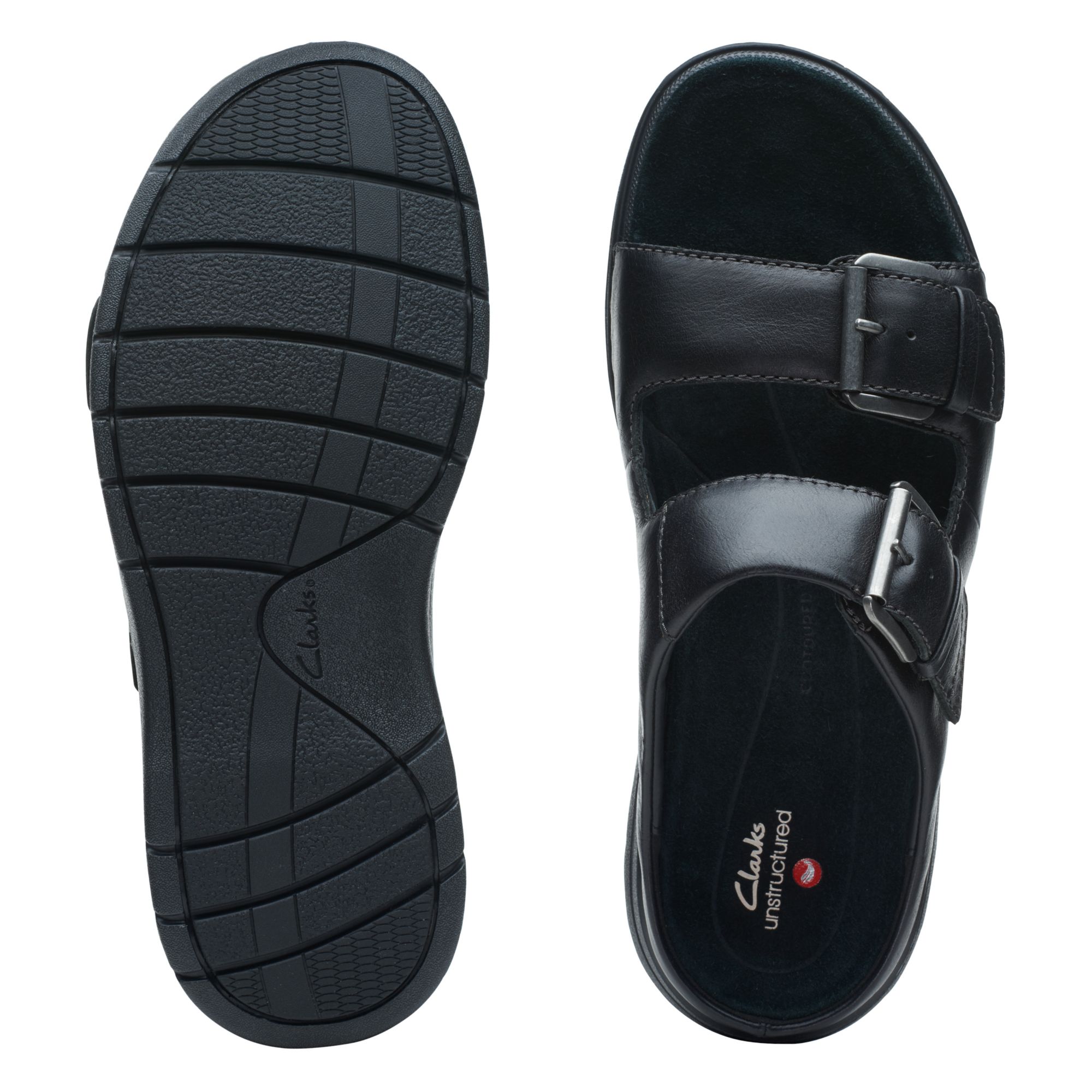 Men Sandals Nature Vibe Black Leather