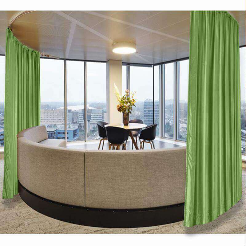 【Custom】Lao Hang Zhou Heavyweight Polyester Cotton Silk Blend Solid Curtain Drape Panel with White Blackout Lined