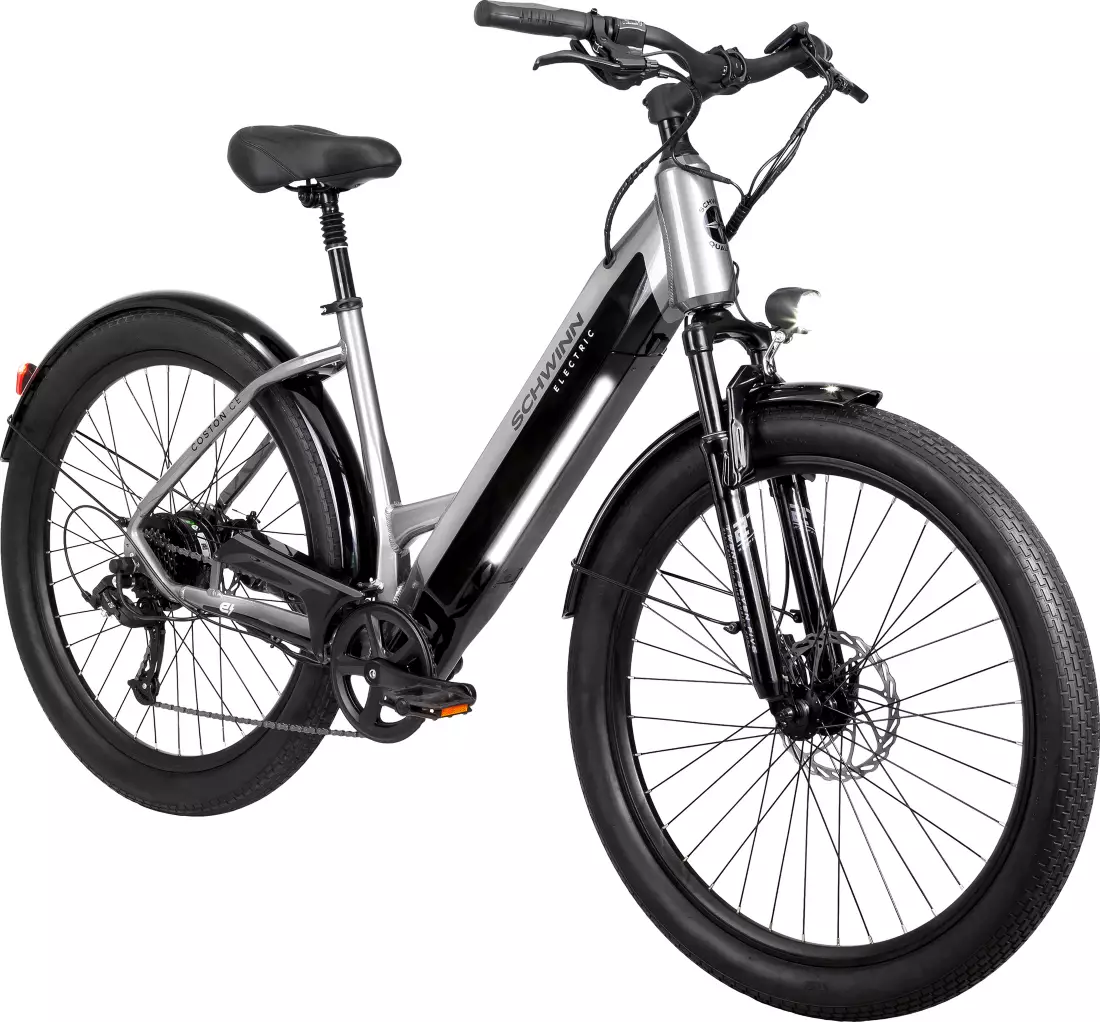 Schwinn Adult Coston 27.5” CE Step-Thru Electric Hybrid Bike