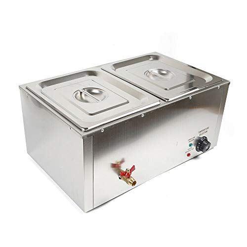 Server Electric Food Warmer 2 Pan Stainless Steel Buffet Warmer
