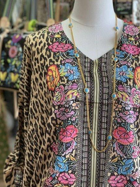 Casual V Neck 3/4 Sleeve Shirts & Tops