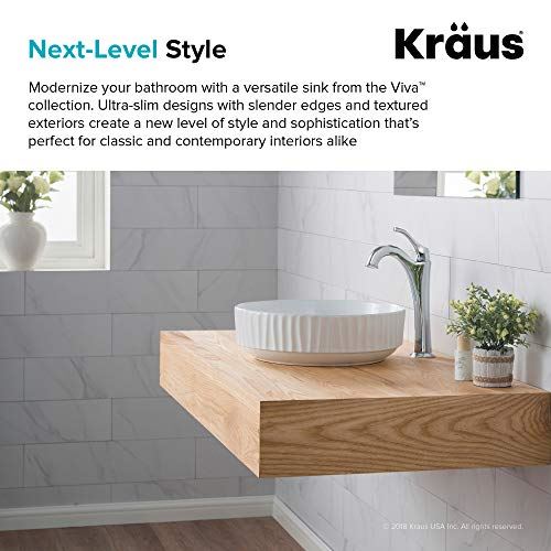 Ceramic Above counter Round Bathroom Sink, 15.75 x 15.75 x 4.75 inches