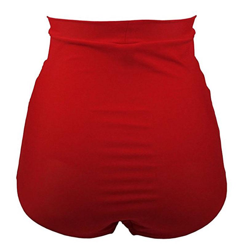 Bikini pentru costumul de baie, model nou cu talie ?nalt? ?i material plisat, acoper? bine abdomenul