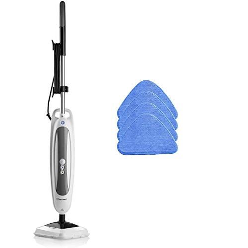 Steamboy Pro Electric Steam Mop and Scrubber with 4 Microfiber Pads, 1500W, Steam Cleaner for Tile, Grout, Hardwood Floor, and Carpets