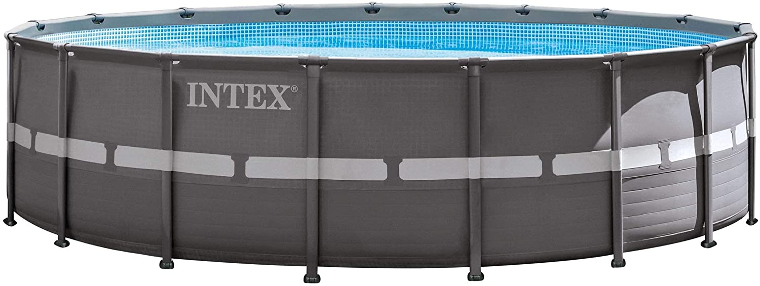 Intex 18ft X 52in Ultra Frame Pool Set with Sand Filter Pump, Ladder, Ground Cloth & Pool Cover