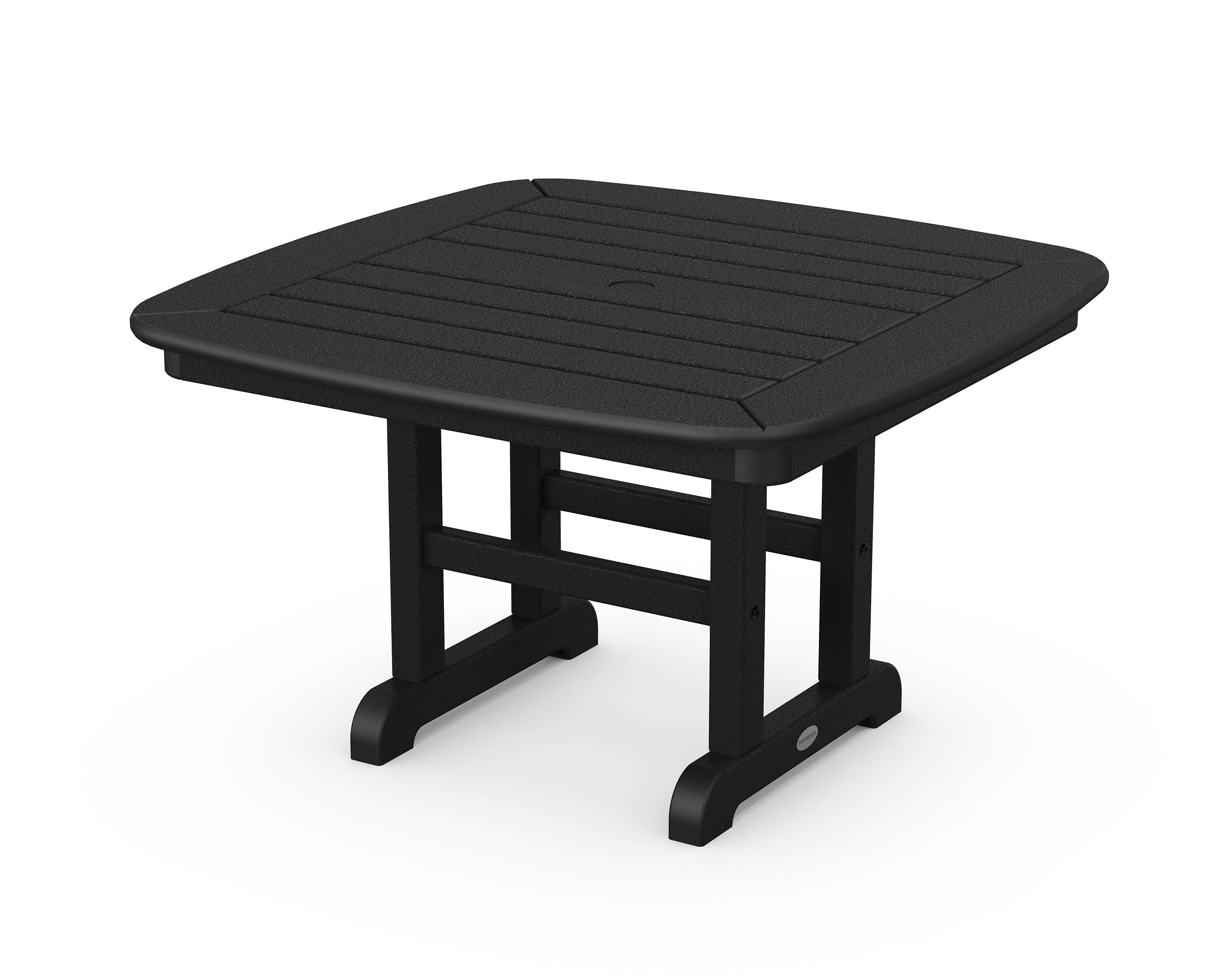 POLYWOOD Nautical 31x22 Conversation Table - Black